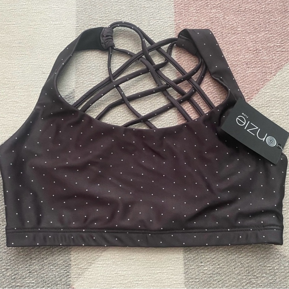 Onzie Black Lattice Back Sports Bra